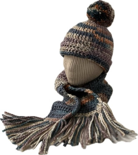 Autumn Crisp Day Beanie and Scarf Crochet Set