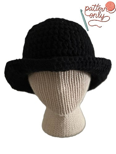 Black Spell Crochet Sun Hat Pattern Only