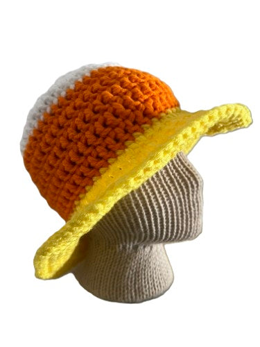 Candy Corn Crochet Sun Hat
