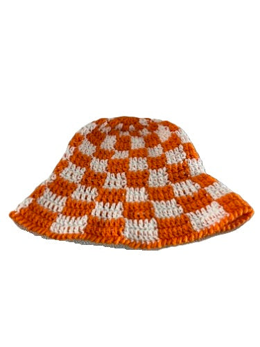 Crochet Bucket Hats -Go Vols! Volunteers Tennessee Team Spirit