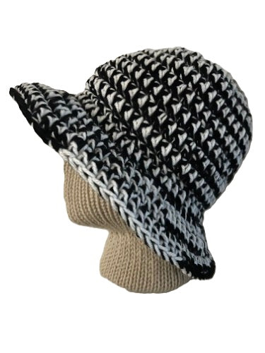 Houndstooth Crochet Sun Hat
