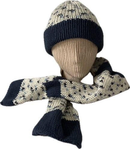 Sky Serenity Reversible Beanie & Scarf Set