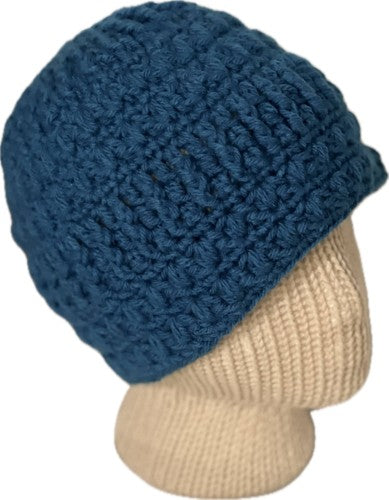 Turquoise Dreams Crochet Textured Beanie