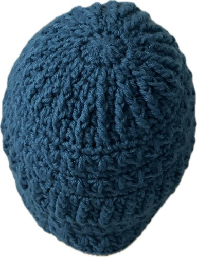 Turquoise Dreams Crochet Textured Beanie