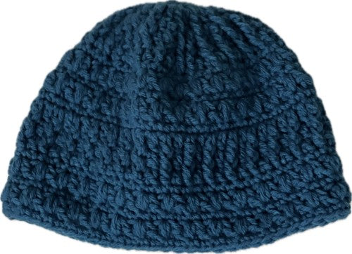 Turquoise Dreams Crochet Textured Beanie